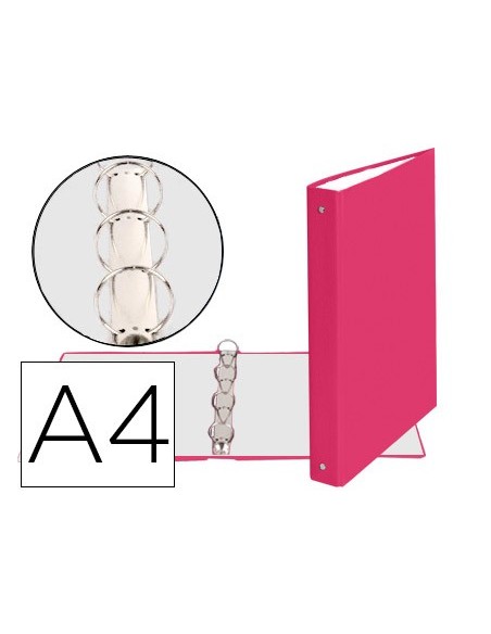 CARPETA 4A.30MM REDONDAS EXACOMPTA A4 CARTON FORRADO ROSA 51365E