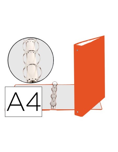 CARPETA 4 ANILLAS 40 M REDONDAS EXACOMPTA DIN A4 CARTON FORR NARANJA