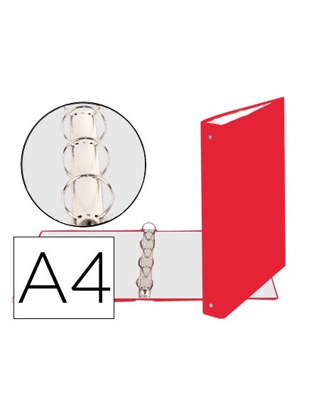 CARPETA 4A.30MM REDONDAS EXACOMPTA DIN A4 CARTON FORRADO ROJO 51375E