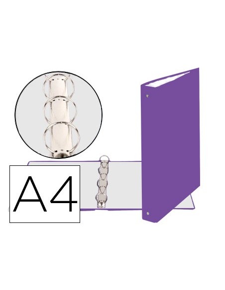 CARPETA 4A.30MM REDONDAS EXACOMPTA A4 CARTON FORRADO MORADO 51376E
