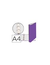 CARPETA 4A.30MM REDONDAS EXACOMPTA A4 CARTON FORRADO MORADO 51376E 2