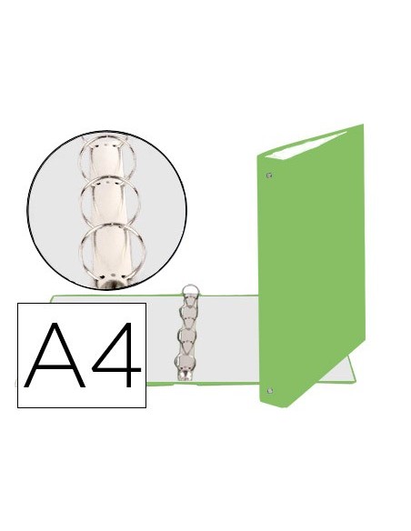 CARPETA 4A.30MM REDONDAS EXACOMPTA A4 CARTON FORRADO VE.ANIS 51473E