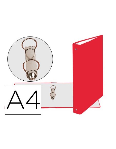 CARPETA 2A.30MM REDONDAS EXACOMPTA DIN A4 CARTON FORRADO ROJO 54375E