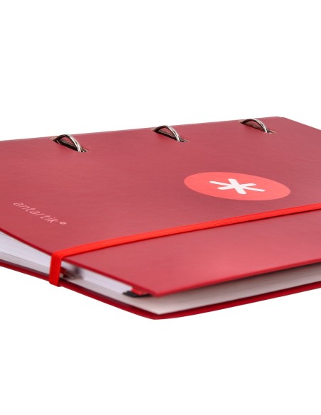 CARPETA RECAMBIO  ANTARTIK A4 5MM FORRADA 4AN.REDONDAS 40MM FRAMBUESA