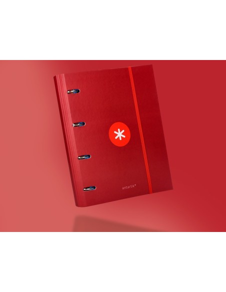 CARPETA RECAMBIO  ANTARTIK A4 5MM FORRADA 4AN.REDONDAS 40MM FRAMBUESA