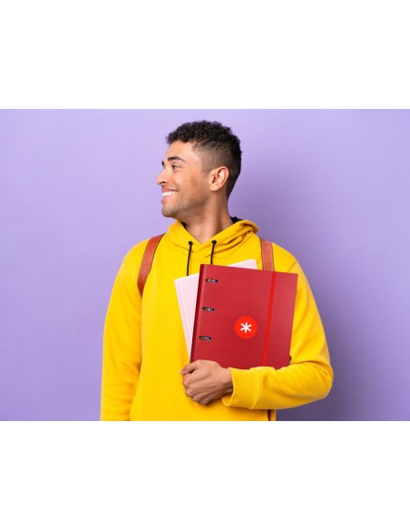 CARPETA RECAMBIO  ANTARTIK A4 5MM FORRADA 4AN.REDONDAS 40MM FRAMBUESA