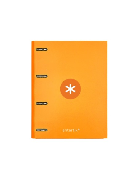 CARPETA RECAMBIO  ANTARTIK A4 5MM FORRADA 4AN.REDONDAS 40MM MOSTAZA