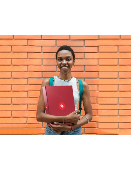 CARPETA 4AN.40MM MIXTAS  ANTARTIK A4 FORRADA FRAMBUESA