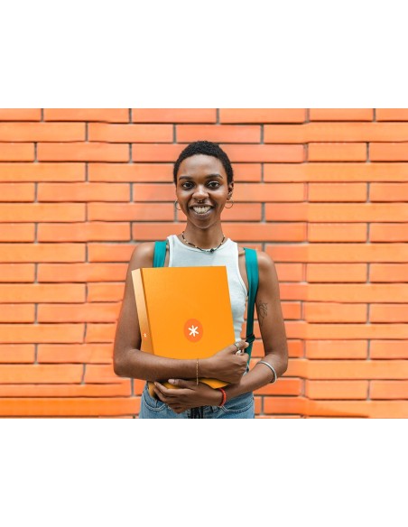 CARPETA 4AN.40MM MIXTAS  ANTARTIK A4 FORRADA MOSTAZA