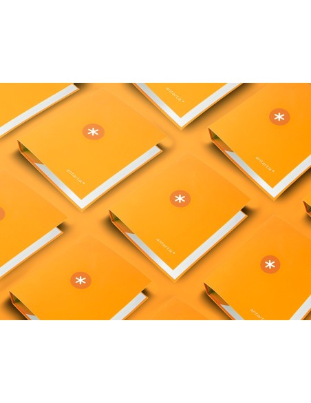 CARPETA 4AN.40MM MIXTAS  ANTARTIK A4 FORRADA MOSTAZA