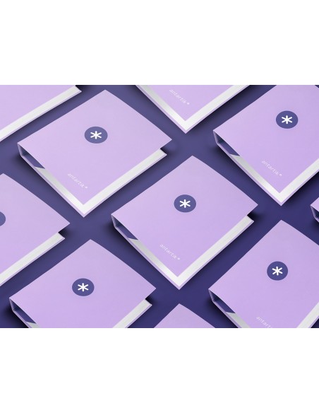 CARPETA 4 ANILLAS 40MM MIXTAS ANTARTIK A4 FORRADA LAVANDA