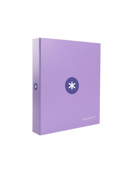 CARPETA 4 ANILLAS 40MM MIXTAS ANTARTIK A4 FORRADA LAVANDA