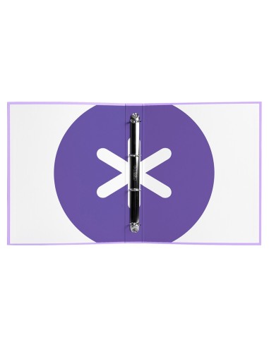 CARPETA 4 ANILLAS 40MM MIXTAS ANTARTIK A4 FORRADA LAVANDA