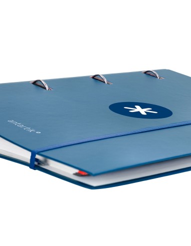 CARPETA RECAMBIO  ANTARTIK A4 5MM FORRADA 4AN.REDONDAS 40MM AZ.