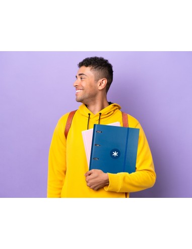 CARPETA RECAMBIO  ANTARTIK A4 5MM FORRADA 4AN.REDONDAS 40MM AZ.