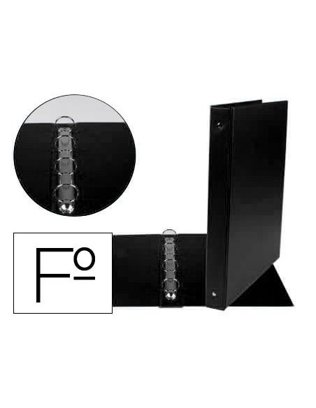 CARPETA 4 ANILLAS 25MM REDODAS PLAST.FL. NG.