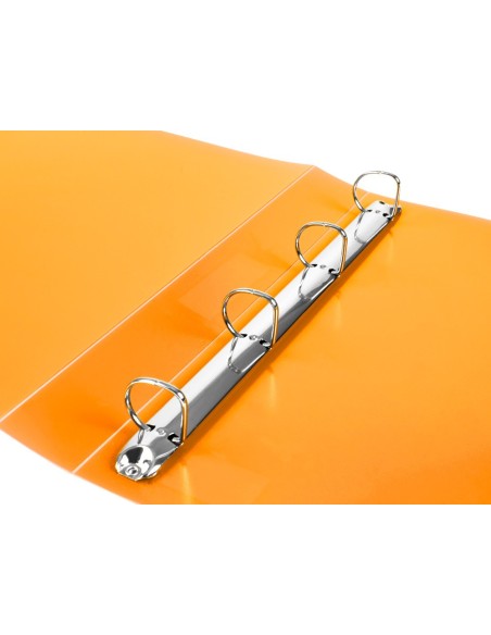 CARPETA 4 ANILLAS 25MM MIXTAS PP. A4 NJ. FLUOR OPACO