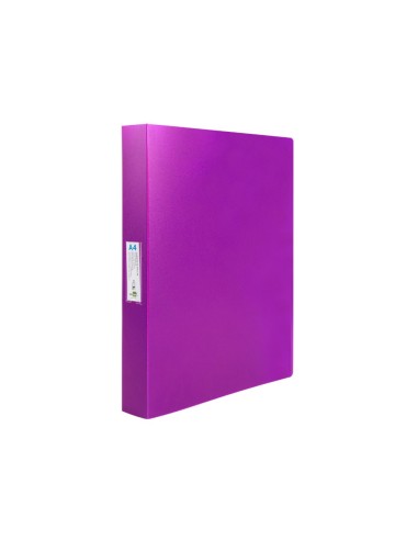CARPETA 4 ANILLAS 25MM MIXTAS PP. A4 LAVANDA OPACO