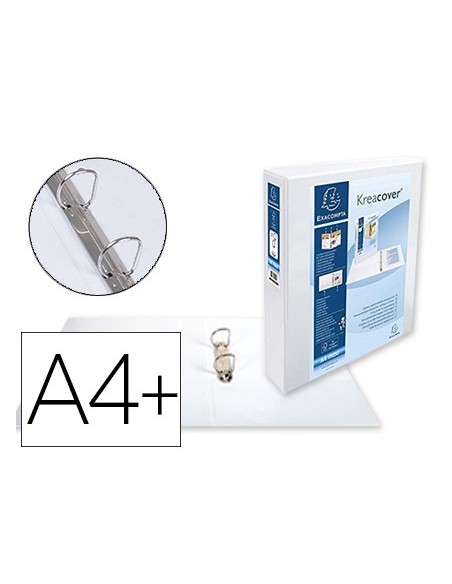 CARPETA EXACOMPTA 2 ANILLAS 40MM A4+ CARTON FORRADO PP. PERSO.3 BOL.