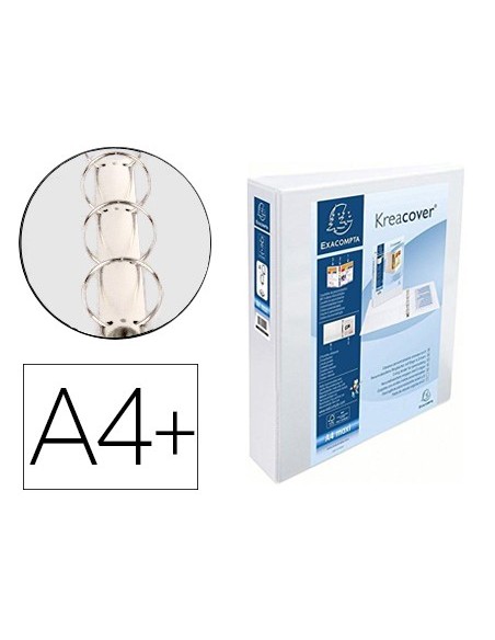 CARPETA EXACOMPTA 4 ANILLAS 50MM A4+ CARTON FORRADO PP. PERSO.3 BOL.