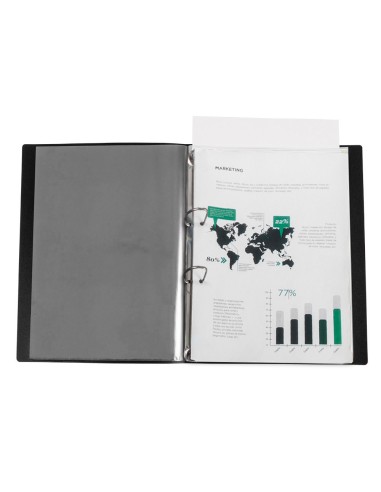 CARPETA  2AN.25MM MIXTAS PP.A4 NG.OPACO