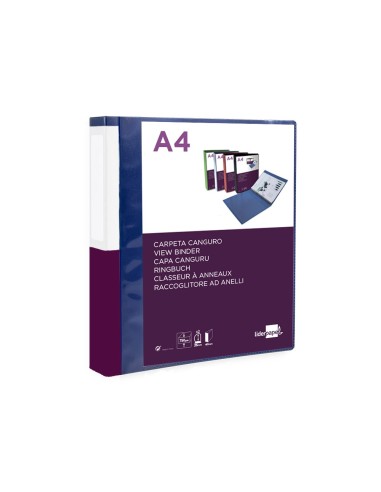 CARPETA  2AN.25MM MIXTAS PP.A4 AZ. TRANSLUCIDO