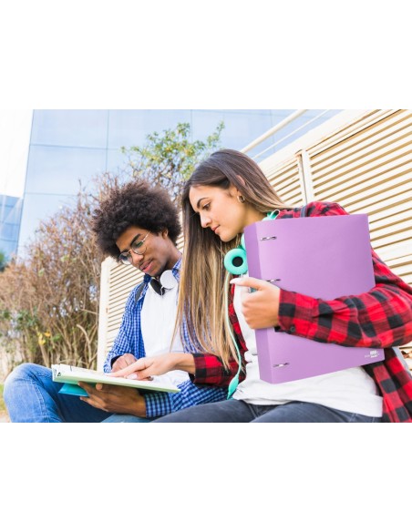 CARPETA LIDERPAPEL 4AN.MIXTAS 40MM PP.A4 LAVANDA OPACO