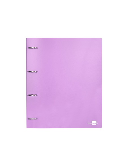CARPETA LIDERPAPEL 4AN.MIXTAS 40MM PP.A4 LAVANDA OPACO