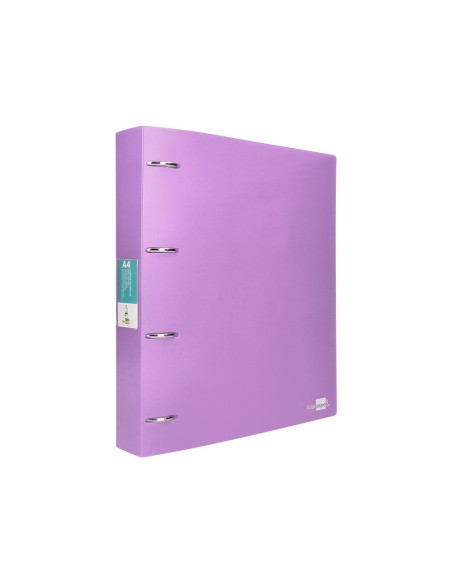 CARPETA LIDERPAPEL 4AN.MIXTAS 40MM PP.A4 LAVANDA OPACO