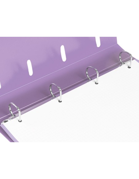 CARPETA RECAMBIO  A4 5MM 100H. 80G PP. 4AN.MIXTAS 25MM LAVANDA