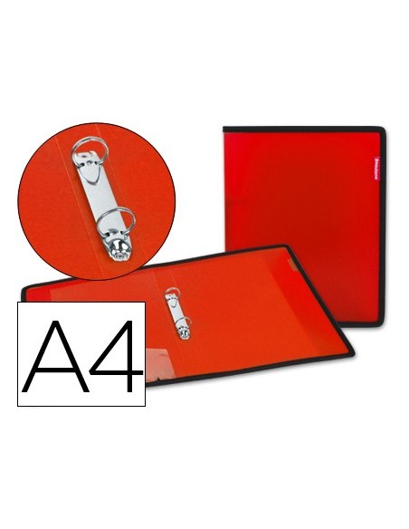CARPETA BEAUT.2 A 25 MM 43030 PP ROJA C/BOLSA Y TARJETERO C/RIBETE NE