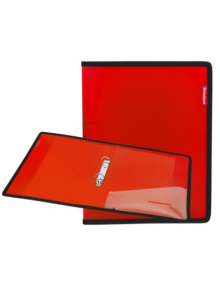 CARPETA BEAUT.2 A 25 MM 43030 PP ROJA C/BOLSA Y TARJETERO C/RIBETE NE