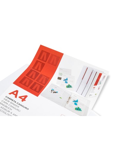 CARPETA CANGURO 2 A 25 MM PLASTICO DIN A4 BLANCO
