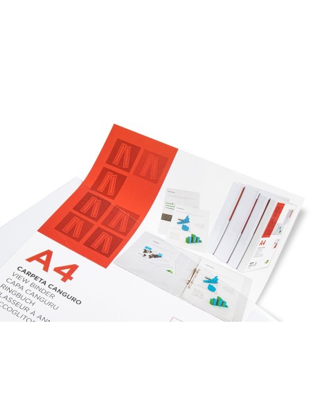 CARPETA CANGURO 4 A 25 MM PLASTICO DIN A4 BLANCO