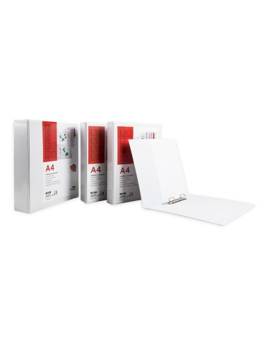 CARPETA CANGURO 2 A 55 MM PLASTICO DIN A4 BLANCO