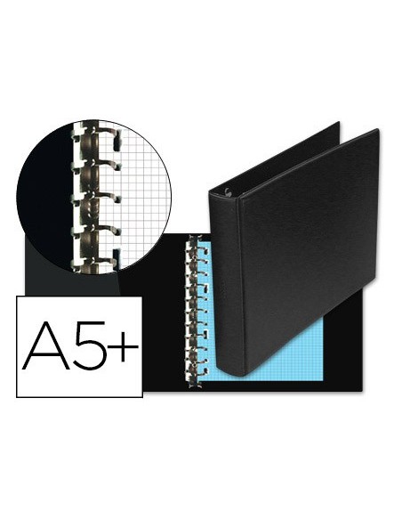 CARPETA MULTIFIN ALFA 3002-M 11 A 25 MM PLASTICO 4º NEGRO