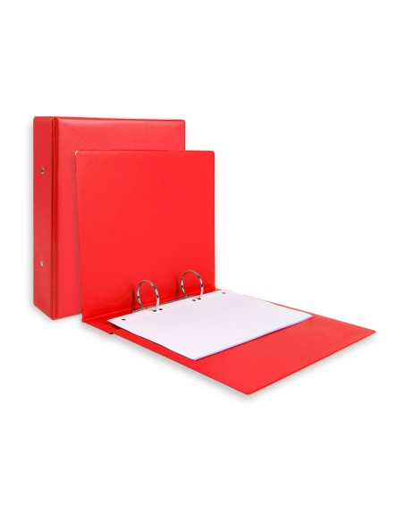 CARPETA 4º 4 ANILLAS 25 MM REDONDAS LIDER  CARTON FORR PVC NJ