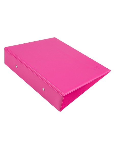 CARPETA 4º 4 ANILLAS 25 MM REDONDAS LIDER  CARTON FORR PVC FUC