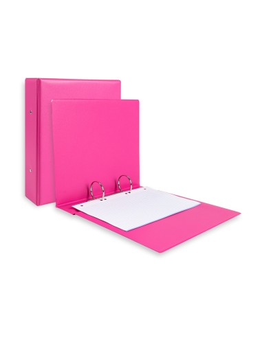 CARPETA 4º 4 ANILLAS 25 MM REDONDAS LIDER  CARTON FORR PVC FUC