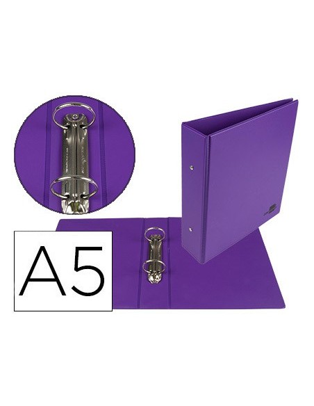 CARPETA 4º 2 ANILLAS 40 MM REDONDAS LIDER CARTON FORR PVC VIO