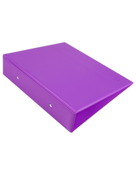 CARPETA 4º 2 ANILLAS 40 MM REDONDAS LIDER CARTON FORR PVC VIO