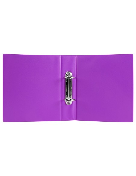 CARPETA 4º 2 ANILLAS 40 MM REDONDAS LIDER CARTON FORR PVC VIO