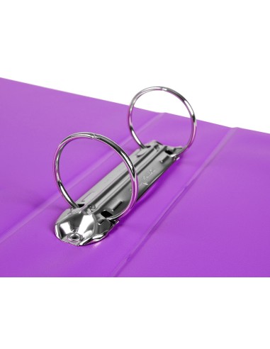 CARPETA 4º 2 ANILLAS 40 MM REDONDAS LIDER CARTON FORR PVC VIO