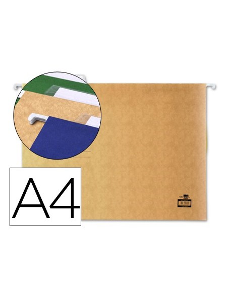 CARPETA COLGANTE A4 VISOR SUP. LIDERPAPEL KRAFT