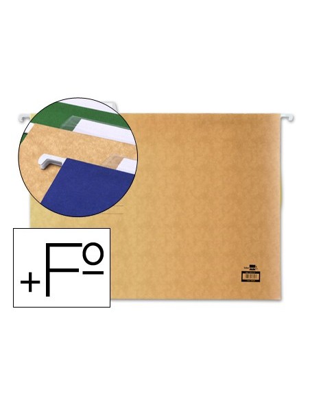 CARPETA COLGANTE FL+ VISOR SUP. LIDERPAPEL KRAFT