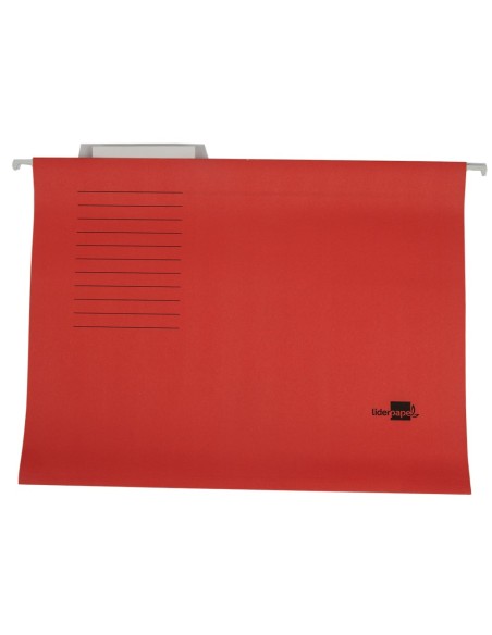 CARPETA COLGANTE A4 VISOR SUP. LIDERPAPEL ROJO