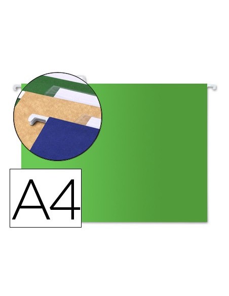 CARPETA COLGANTE A4 VISOR SUP. LIDERPAPEL VERDE