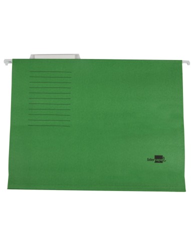 CARPETA COLGANTE A4 VISOR SUP. LIDERPAPEL VERDE