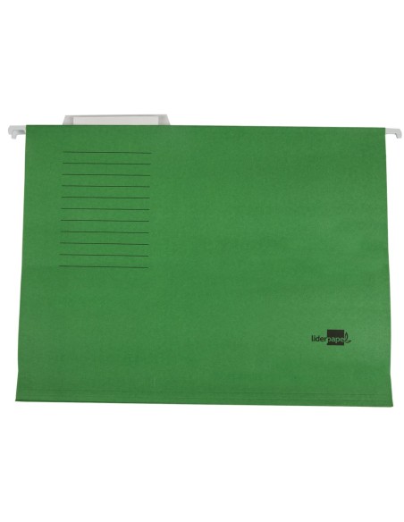 CARPETA COLGANTE A4 VISOR SUP. LIDERPAPEL VERDE