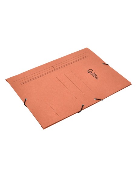 CARPETA GOMAS LIDERPAPEL FL CARTON COMPACTO 3 SOLAPAS CUERO